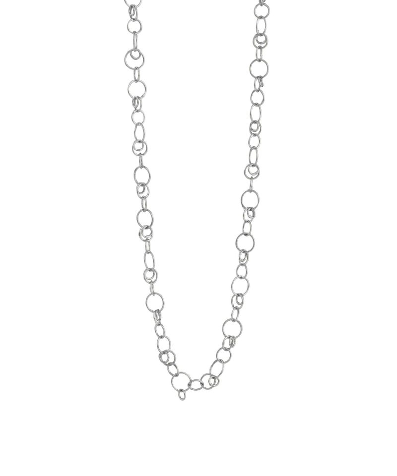 Halskjede i sølv runde ledd