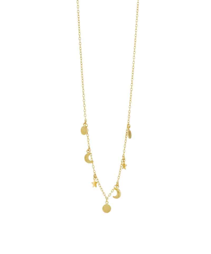 Halskjede anker i forgylt sølv