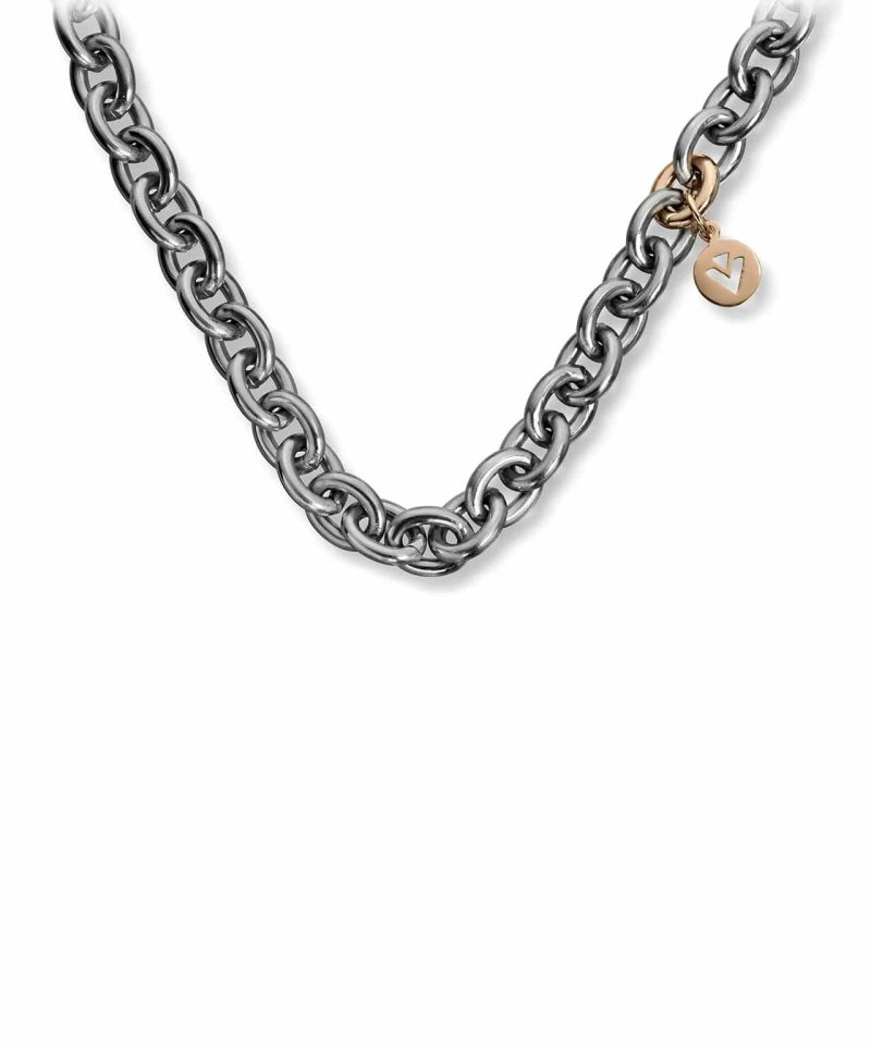 Stålkjede med gult gull