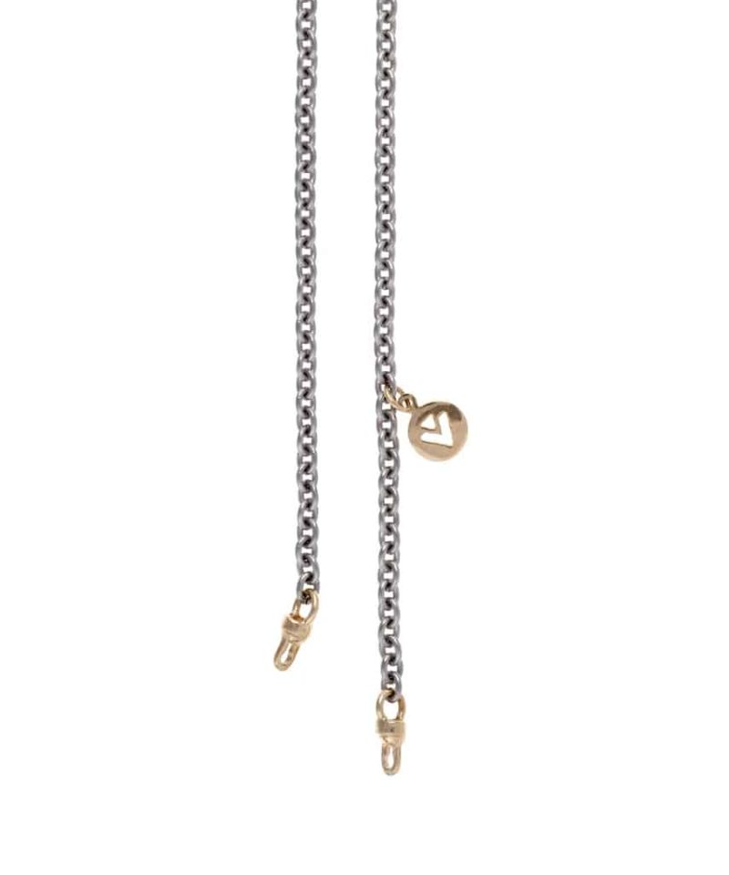 Ankerkjede i stål 1 radet - med gull detalje