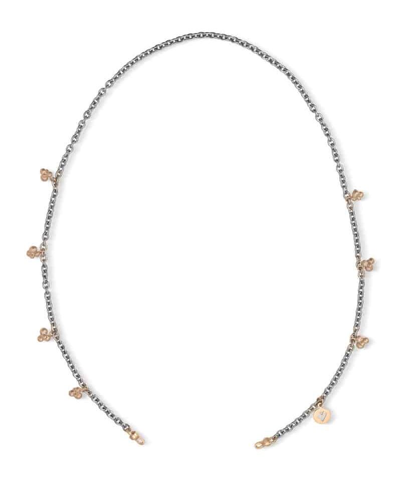 Dugg - Stålkjede med gull detaljer