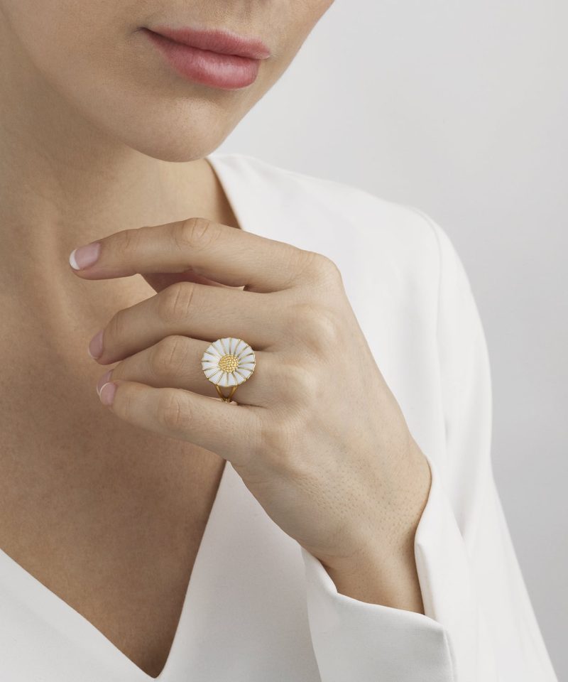 Alternative view of Daisy Ring, Hvit