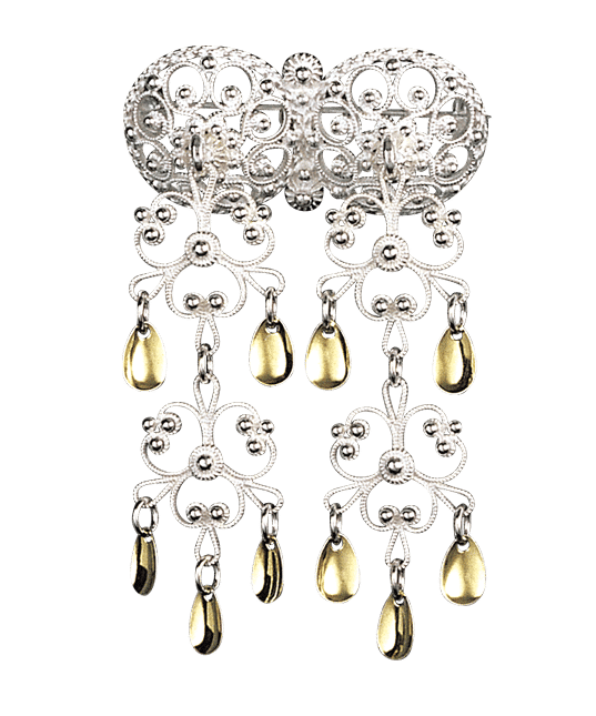 207505 - Halssølje Hvit Forgylt med drypplauv