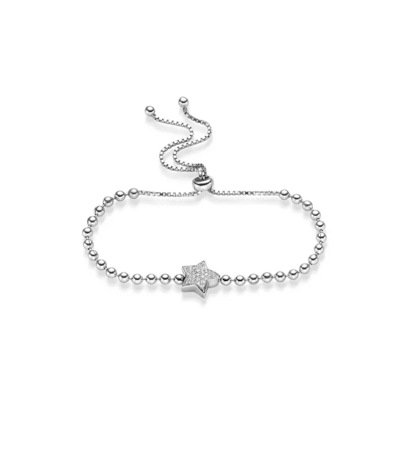 GD SELMA armbånd i sølv med zirkonia - Lengde 12,5+7 cm