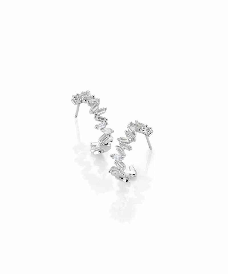 GD Signatur Jenny øreringer i sølv med zirkoina