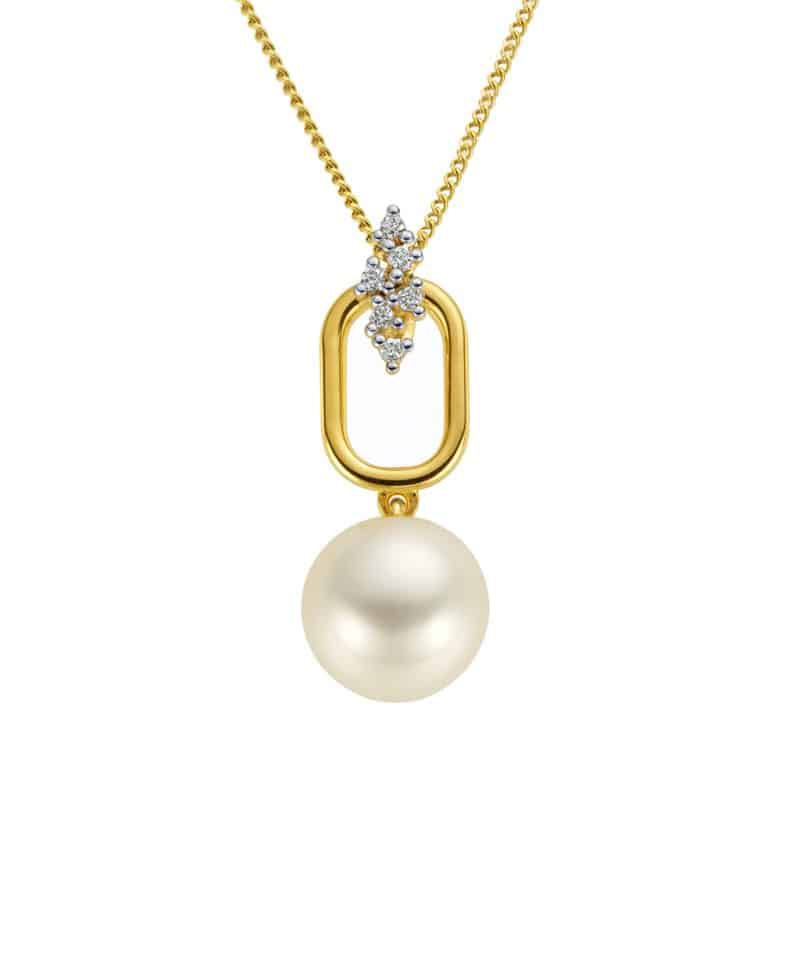 Anheng i gult gull, Diamanter og Ferskvannsperle