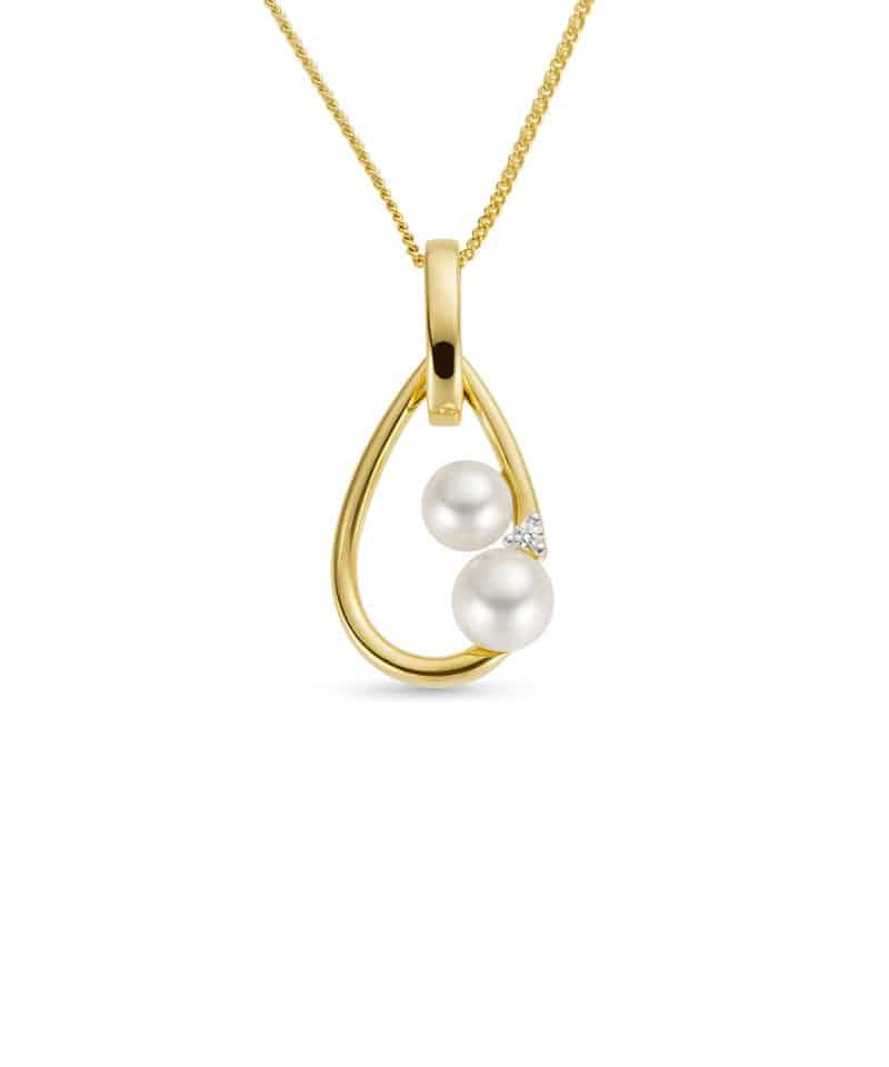 Anheng i gult gull, Diamanter og Ferskvannsperle