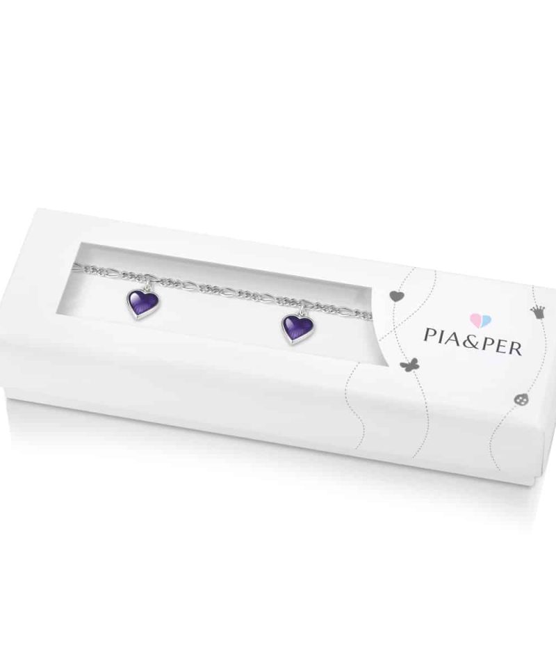 Alternative view of Charms-armbånd i sølv - Lilla hjerter