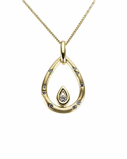 Anheng gult gull dråpe 0.11ct