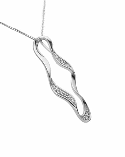 Anheng Hvitt Gull 0.08ct W/Si