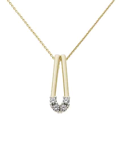 Anheng gult og hvitt gull 0.12ct