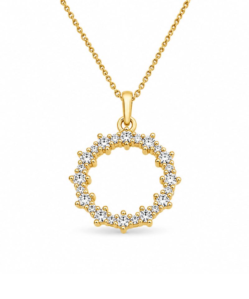 Anheng i gult gull, Diamanter 0,25 ct