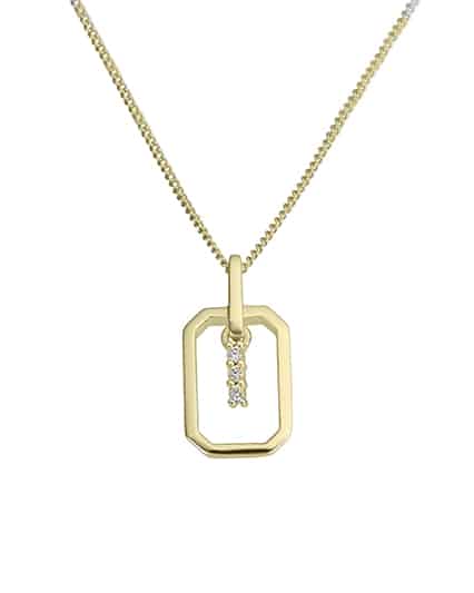 Anheng gult gull med diamanter 0,025ct