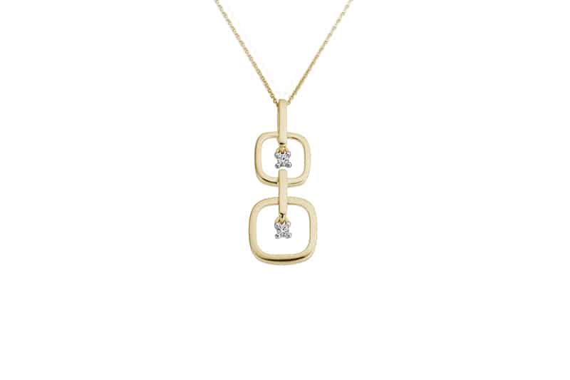Anheng gult gull 0,04ct w/si