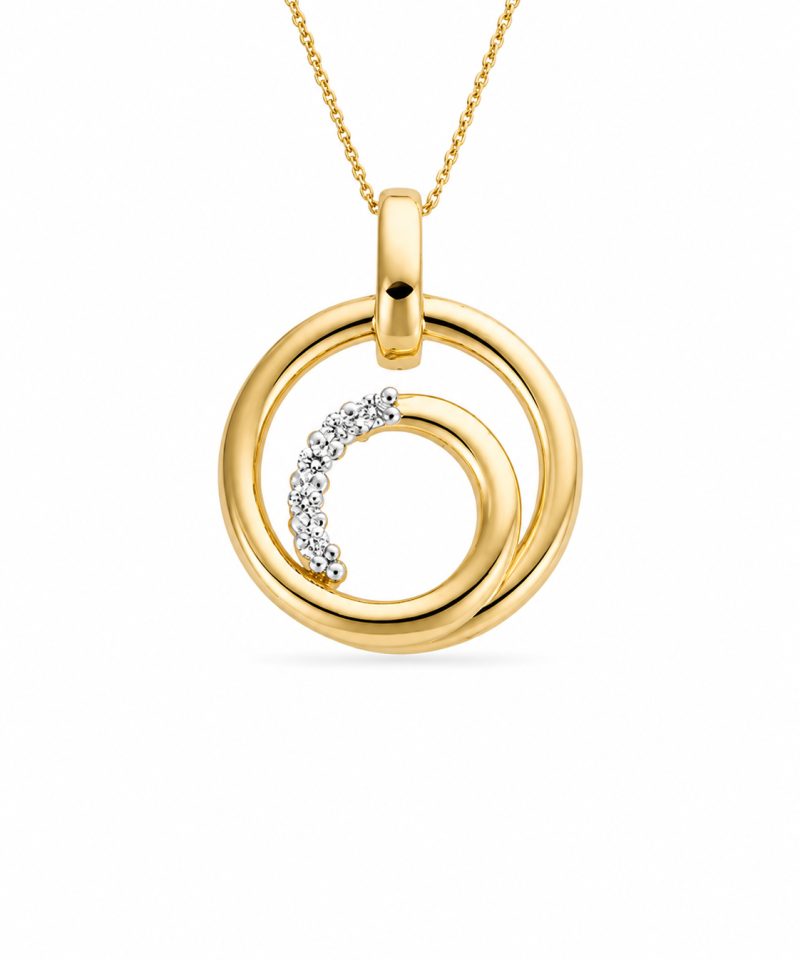 Anheng i gult gull, Diamanter 0,06ct