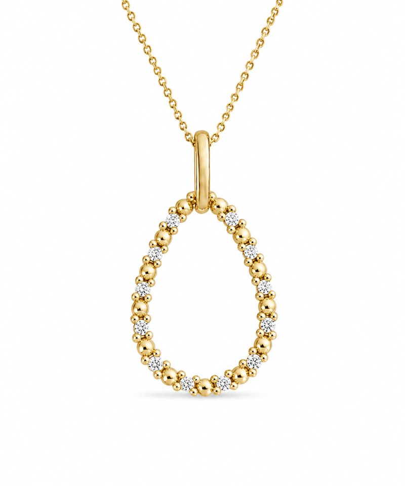 Anheng i gult gull, Diamanter 0,08ct