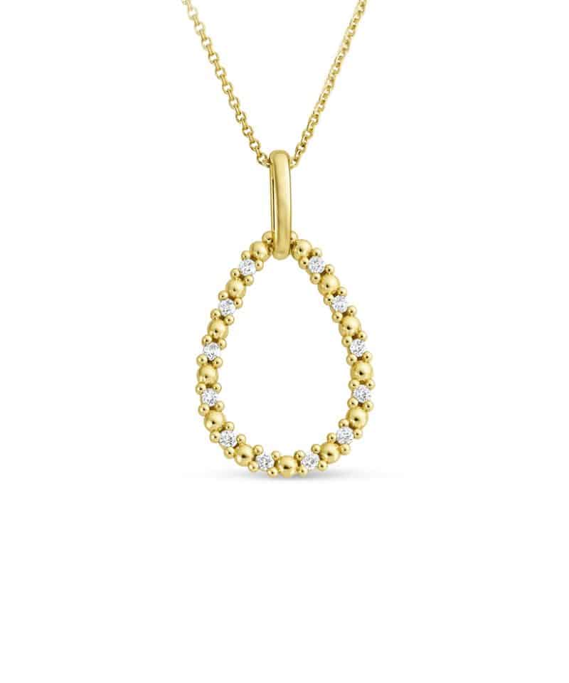 Anheng i gult gull, Diamanter 0,08ct