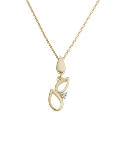 Anheng gult gull med diamanter 0,015ct