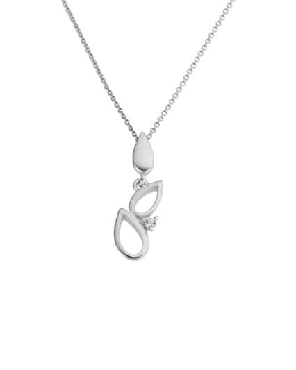 Anheng hvitt gull med diamanter 0,015ct