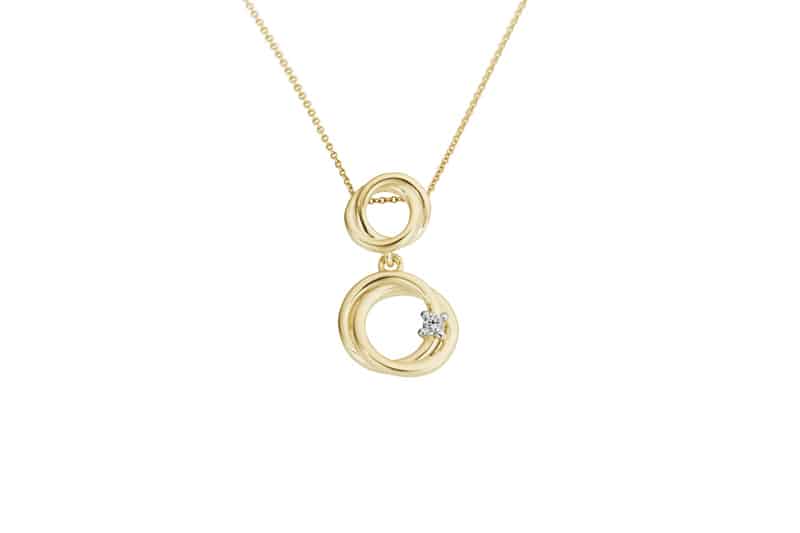 Anheng gult gull 0,03ct w/si