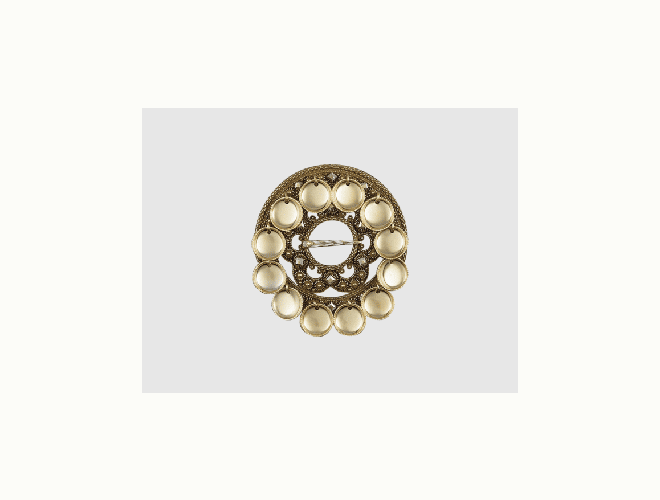 245700 Slangesølje gml Forgylt med lauv