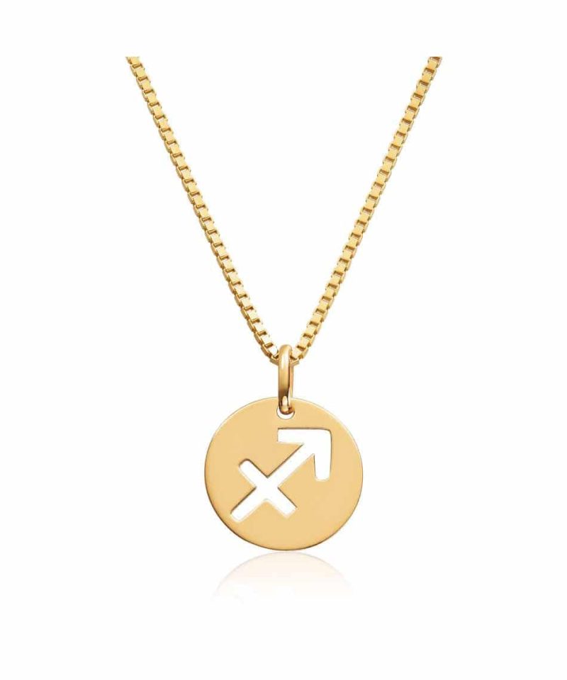 Anheng stjernetegn i gull Skytten - u/kjede