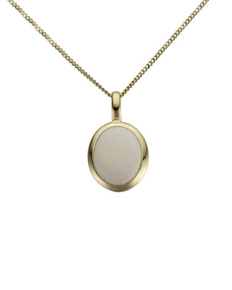 Anheng i gult gull med opal