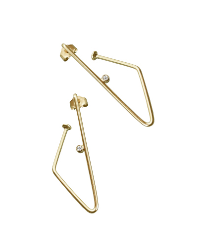 Edge - Creoler Forgylt 0,04ct W/Vs