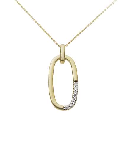 Anheng i gult gull med zirconia