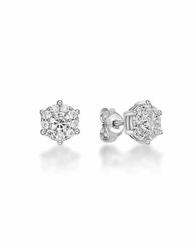 Ørepynt hvitt gull 0.77ct