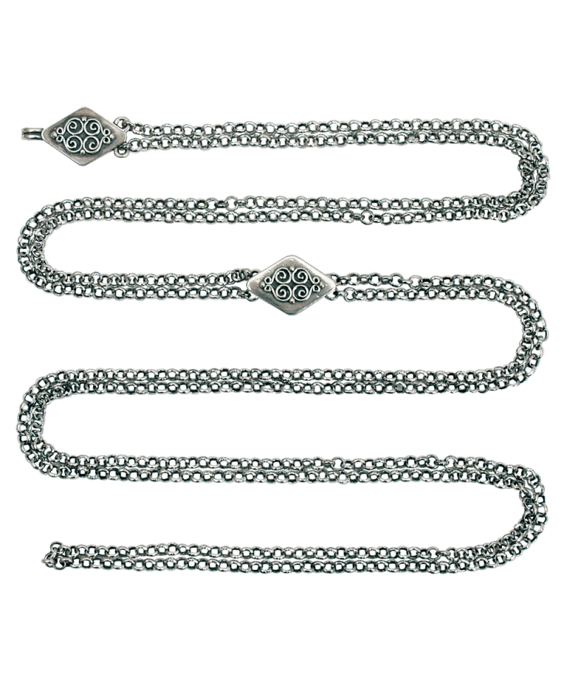 336100 - Kjede med krok-85cm beltestakk Oksidert