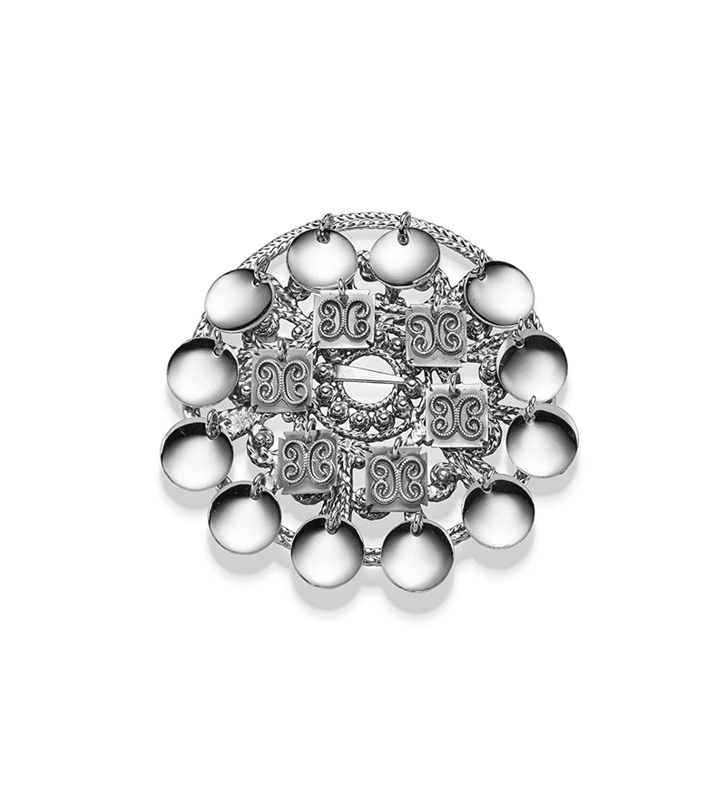 Alternative view of Otteren oksidert uten kjørner - Komplett sett m/veskelås i sølv