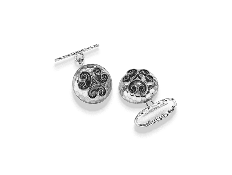 Otteren Bunadsølv - Oksiderte skjorteknapper uten kjørner