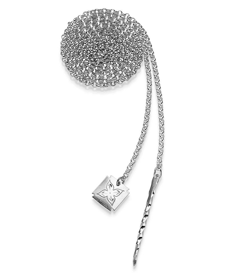 Otteren Bunadsølv - Gravert Trekkjede med spyd og løv