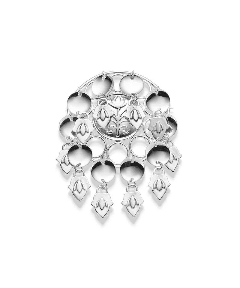 Otteren Bunadsølv - Tulipan Bringesølje med løv