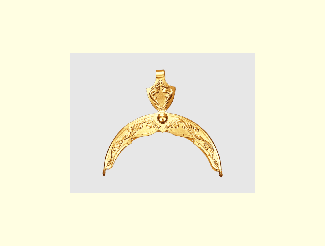 348600 Veskelås Plett Forgylt