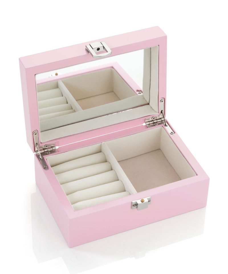 Alternative view of Smykkeskrin - Rosa i tre med tinnhjerte