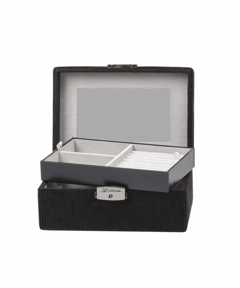 Alternative view of Smykkeskrin Sort cord/lys grå - 36420