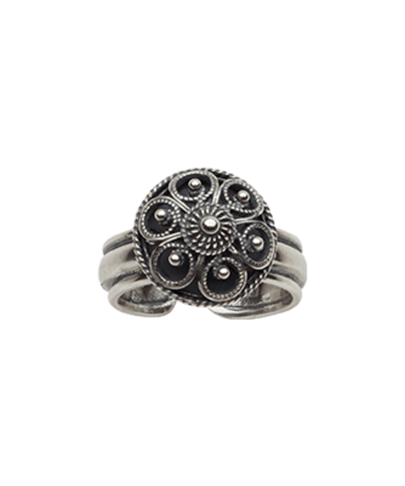 372100 - Ring filigr botn Oksidert