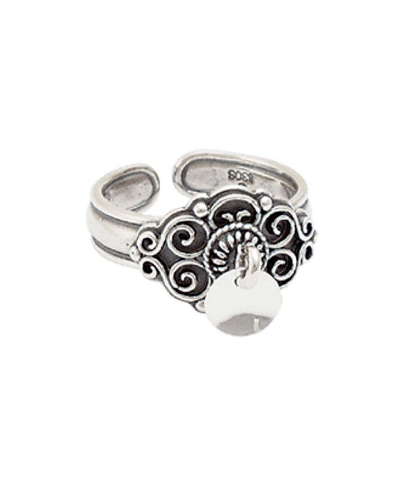 377102 - Ring Oksidert med lauv