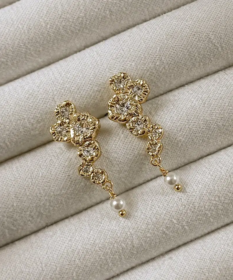 Alternative view of Solenne Earrings Gold plated
