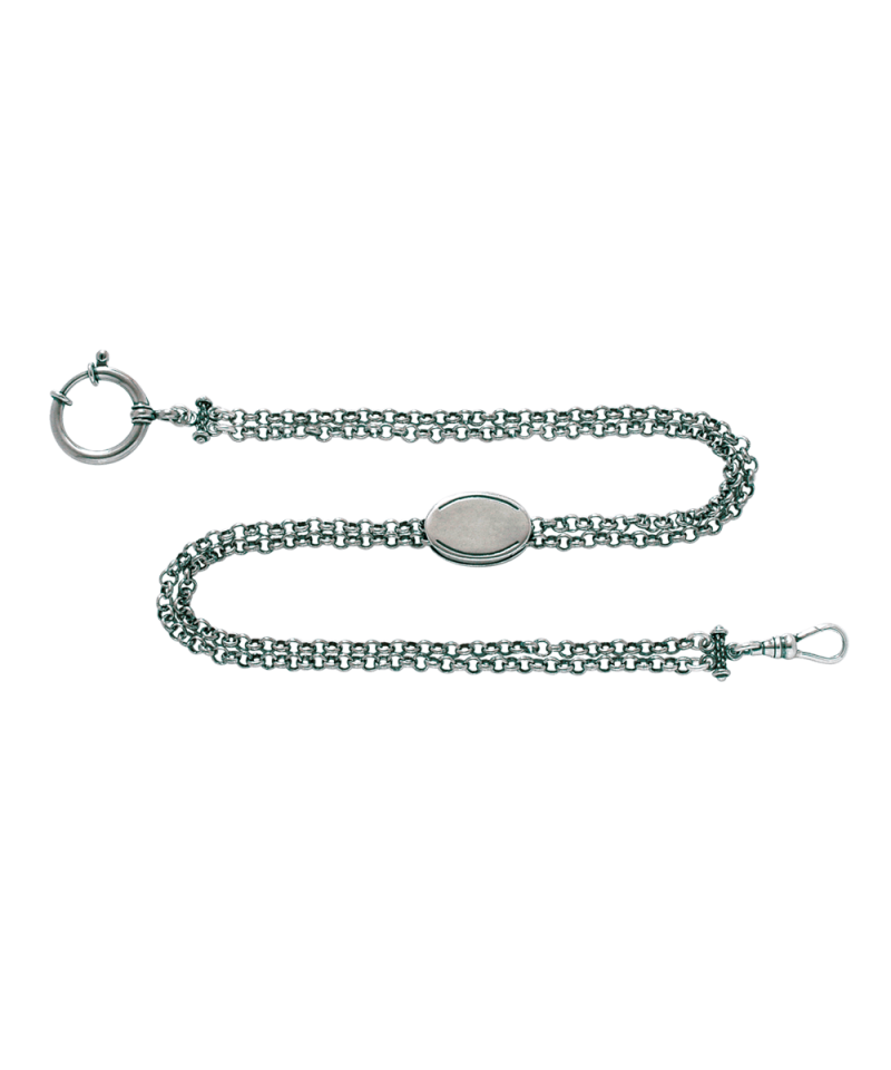 385100 Klokkekjede med graveringsfelt 2r Oksidert