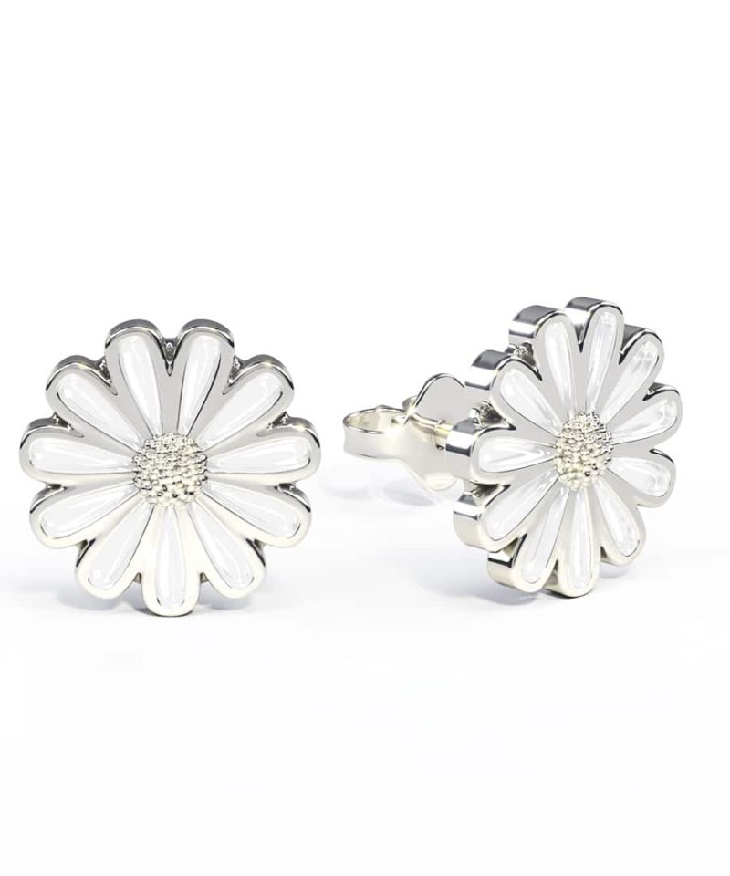 Ørestikk i sølv - Hvite prestekrager