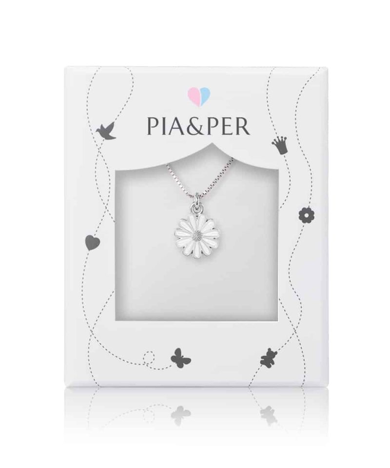 Alternative view of Halskjede i sølv - Hvit prestekrage