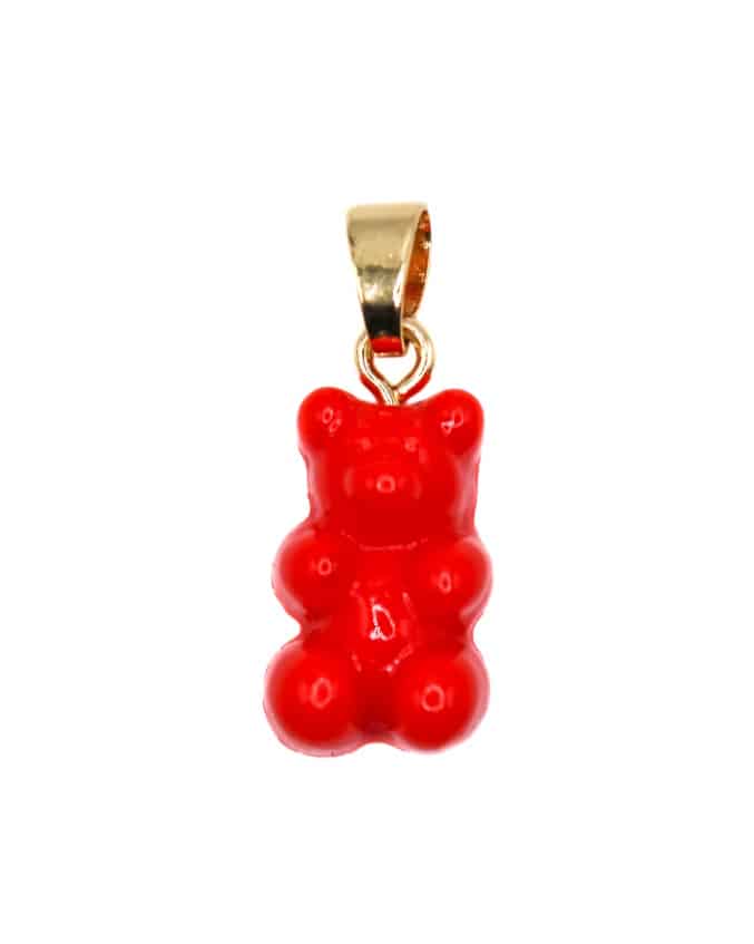 Teddy Bear strong red pendant