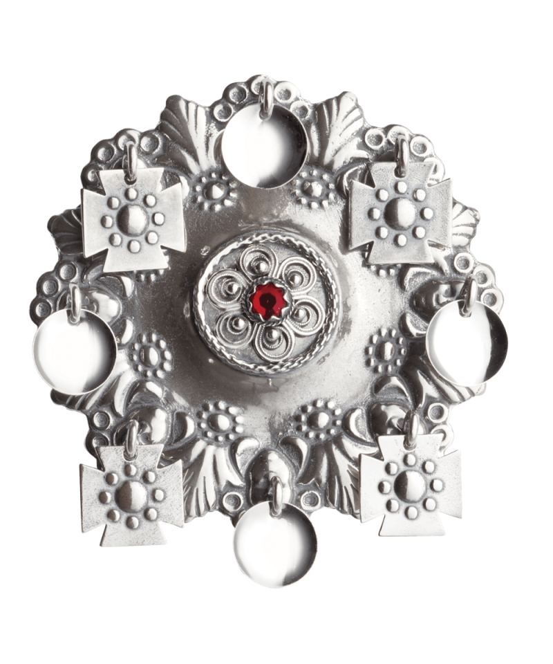 405107 - Sølje Oksidert med Rød Stein