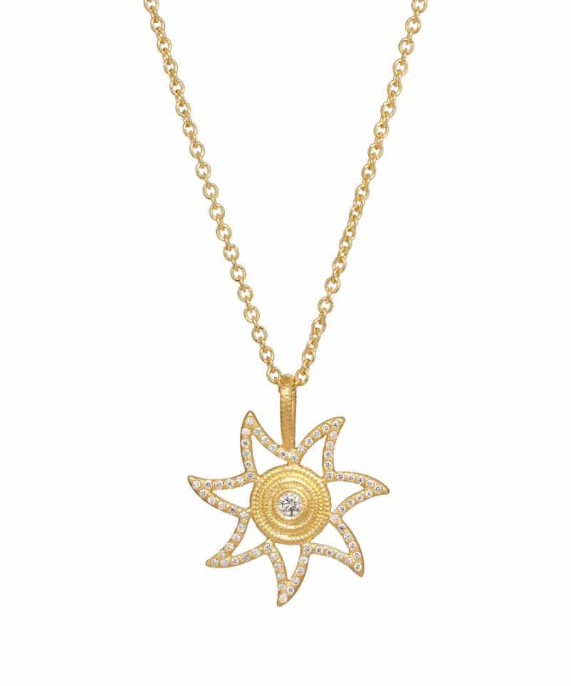 Sun Anheng stor med diamanter 0.34ct