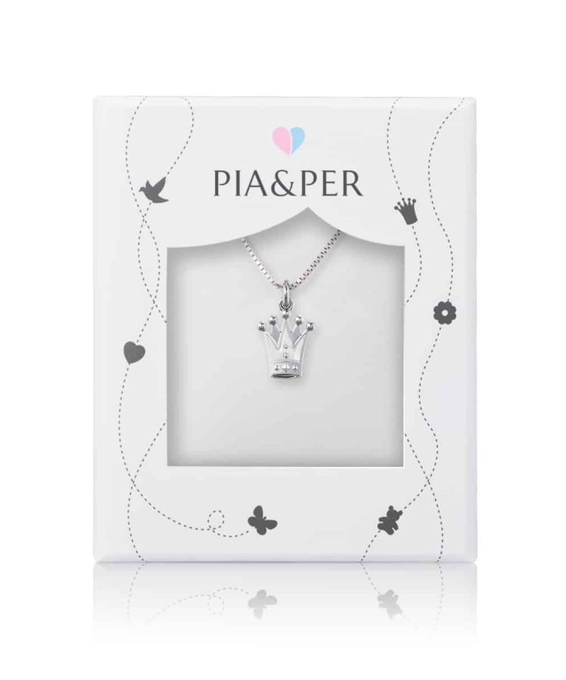 Alternative view of Halskjede i sølv - Hvit prinsessekrone