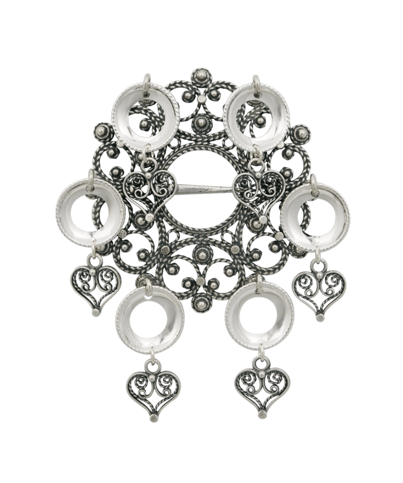 428100 - Sølje med Ringlauv og hj.filigr. Oksidert