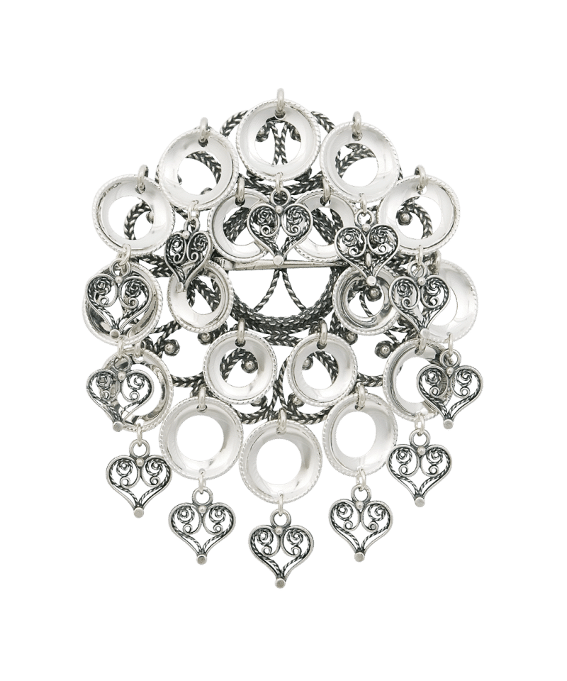 429100 - Sølje med Ringlauv og hj.filigr. Oksidert